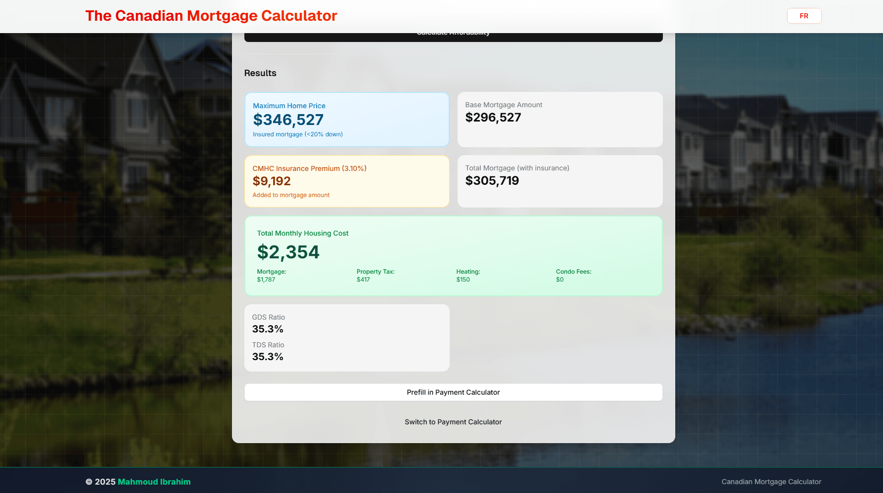 Mortgage Calculator project preview