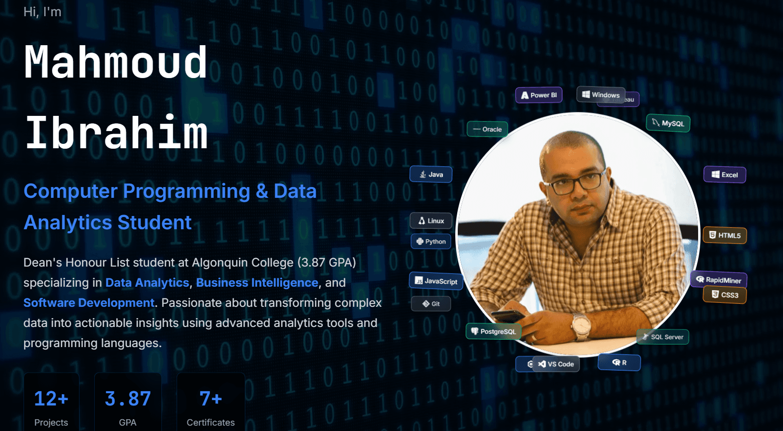 Personal Portfolio project preview